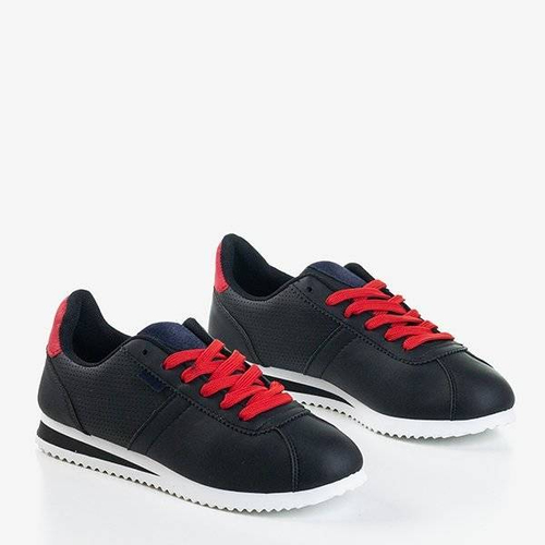 Чорне жіноче спортивне взуття з червоними вставками Dramena - Взуття 1