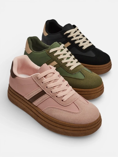 Sneakers Damen Flora Rosa Ökologisch Sportlich für den Sommer