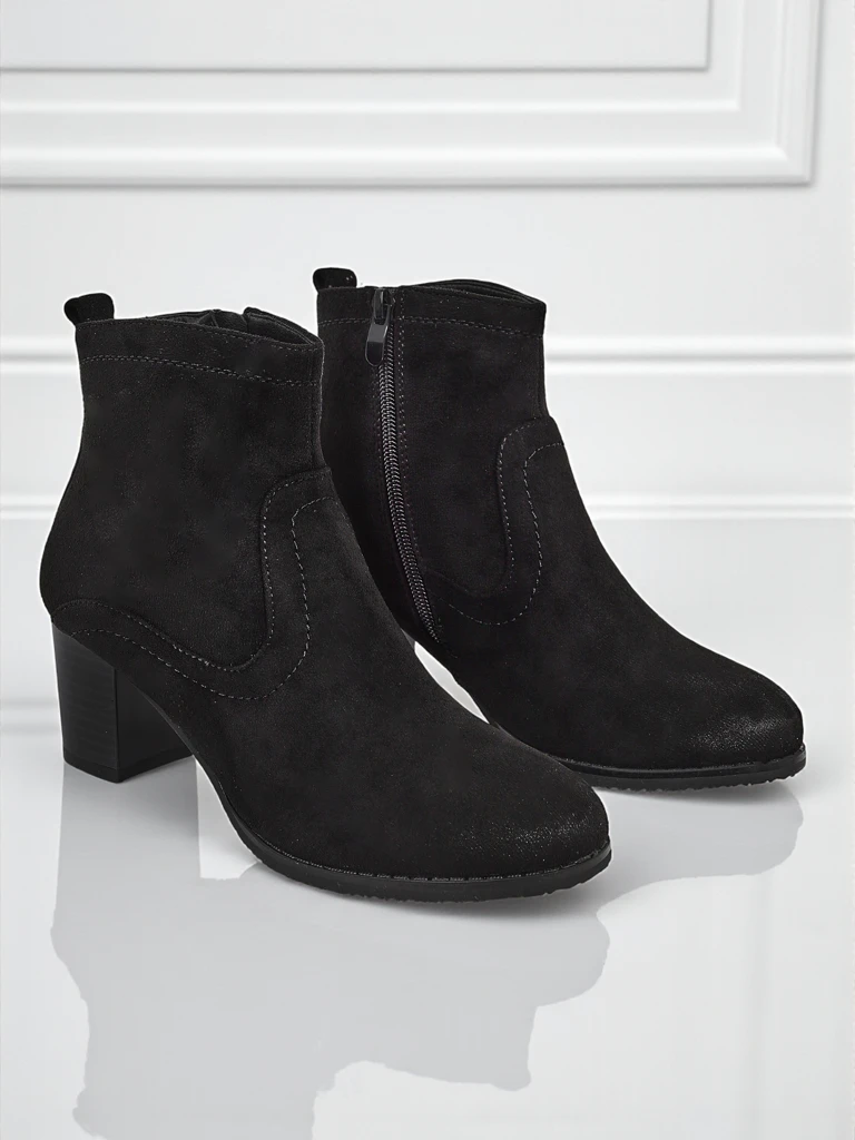 Damen Stiefeletten aus Eco-Wildleder mit Absatz Crimson Echo