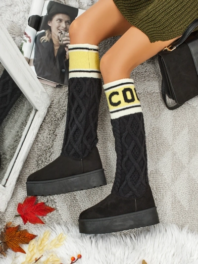 Hohe Damenstiefel im Schneestiefel-Stil mit Schaft Anane