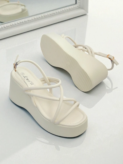 Royalfashion Damen Keilsandalen Skyline Straps