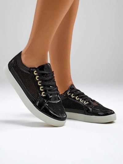 Royalfashion Patent Damen Sneaker aus ökologischem Leder Azzuros