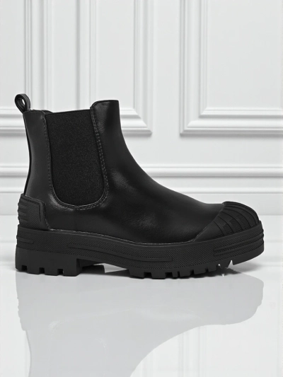 Plateau Stiefeletten aus Öko-Leder Amber Veil