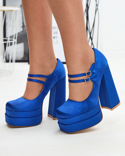 Kobalt Damen hohe Stiletto-Pumps Elika - Schuhe