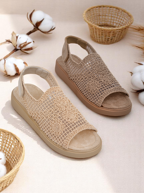 Royalfashion Жіночі ажурні сандалі з верхом Levay