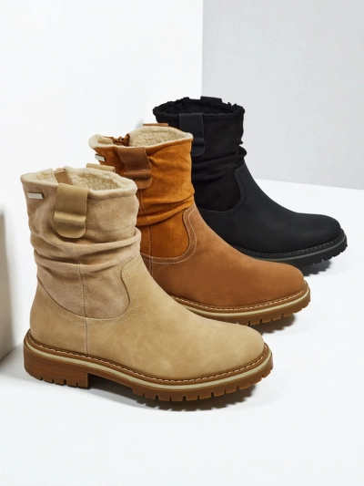 Höhere Damenstiefeletten aus Öko-Wildleder Liora