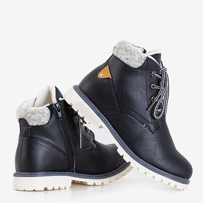 Schwarze isolierte Tiptop-Stiefel für Jungen - Footwear