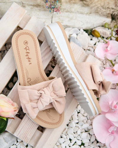 Royalfashion Жіночі шльопанці з бантом Erinner