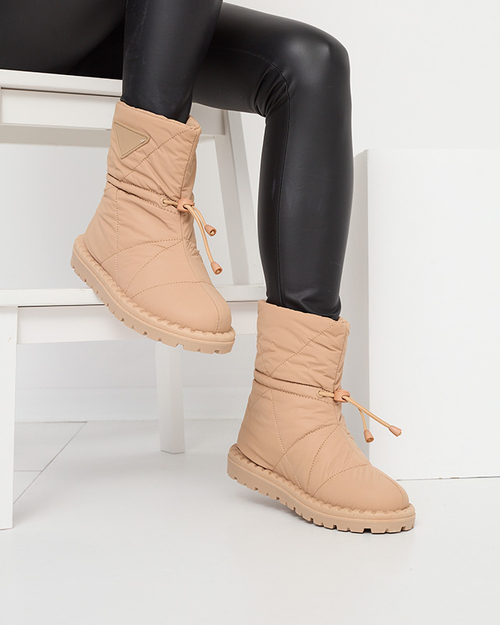 Світло-коричневі стьобані снігові чоботи Ferri