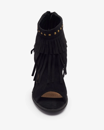 Damen Quasten-Sandalen in schwarz Dovsi- Footwear