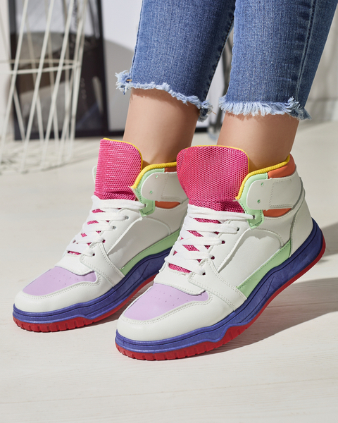 Sportliche Damen-Sneaker in weiß-mint Farbe Aopp- Footwear