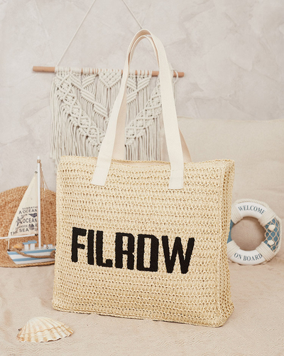 Royalfashion Große Damenhandtasche aus Stroh