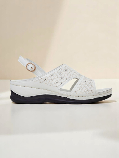 Royalfashion Damensandalen mit niedrigem Keilabsatz Comfort Chic