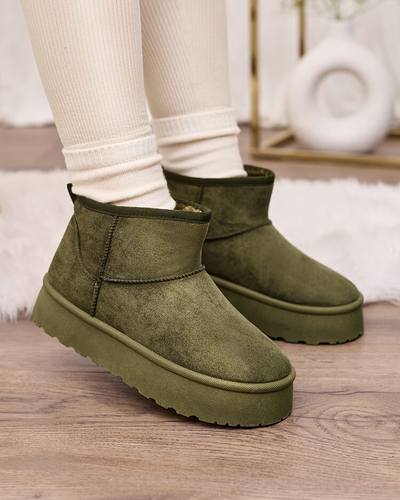 Royalfashion Grün Damen Plateau-Schneestiefel Ersinella