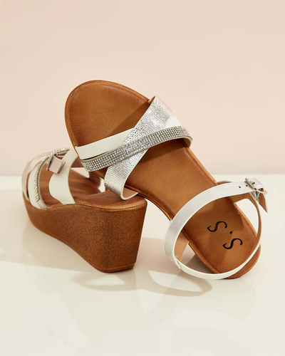 Royalfashion Damen Sandalen mit Zirkonen Bozi