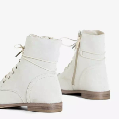 OUTLET Beige Damenstiefel mit Verzierungen Matildat - Footwear