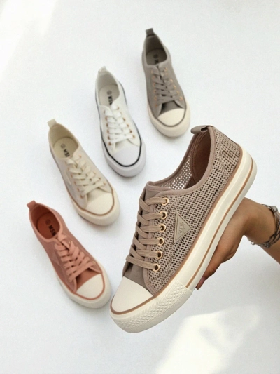 Royalfashion Damen perforierte Sneakers Rebbse