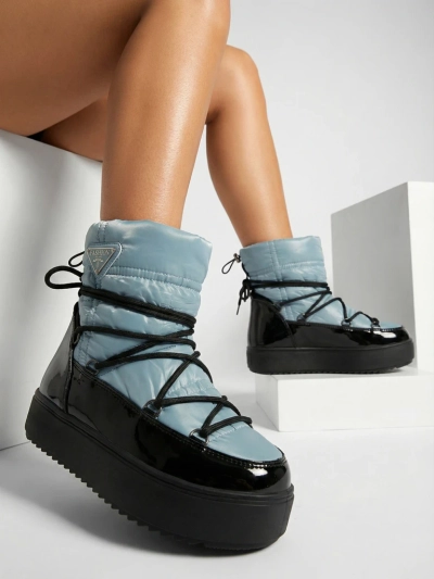 Royalfashion Damen-Schlupfstiefel a'la Schneestiefel in blau Vevnose