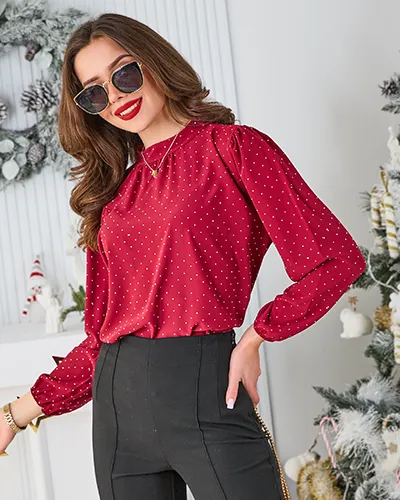 Royalfashion Damenbluse mit Strasssteinen