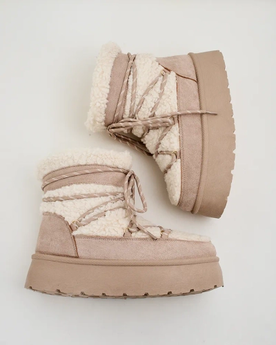 Royalfashion Damen-Schneestiefel zum Schnüren Evonie