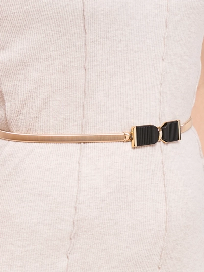 Goldener Damen-Gürtel Livia mit metallener Schleifenschnalle im Romano-Stil
