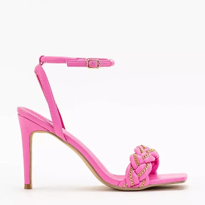OUTLET Damensandalen in Fuchsia auf einem Tenedi-Stiletto - Schuhe