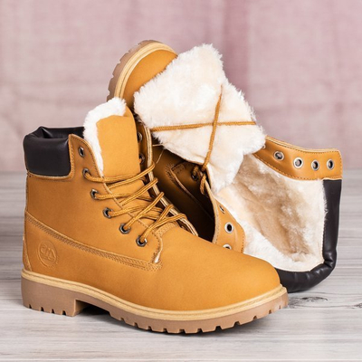 Braune Wanderschuhe mit Eisbärendämmung - Schuhe