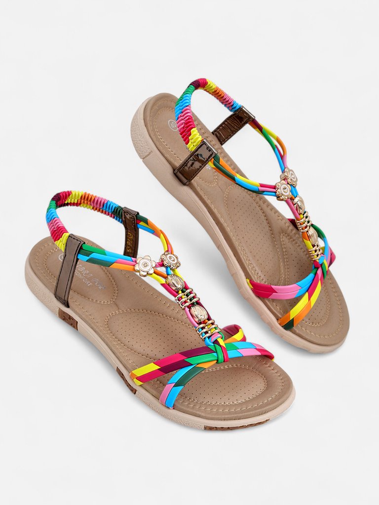 Royalfashion Damen-Sandalen mit Verzierungen Veve