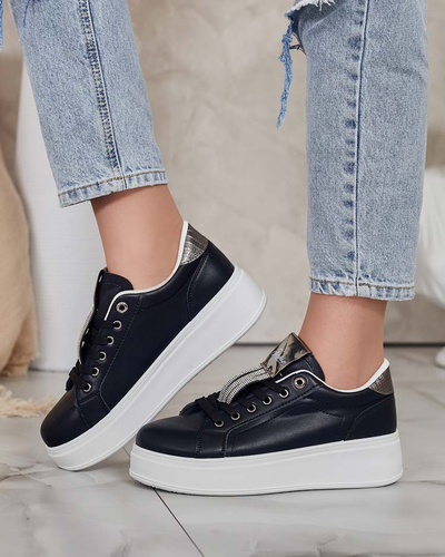 Royalfashion Damen sportliche Sneaker mit Zirkonen Jocix