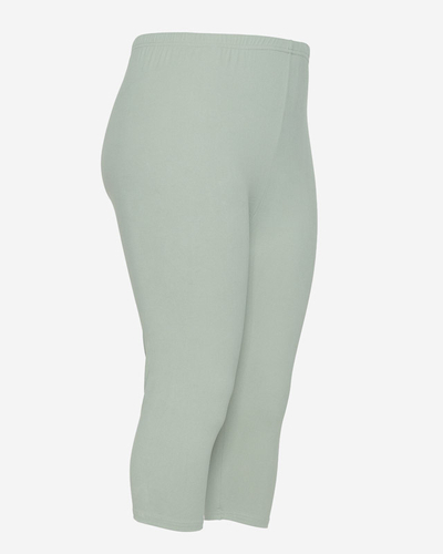 Grüne 3/4-Leggings in Übergröße für Damen - Kleidung