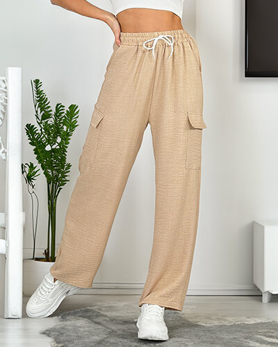 Royalfashion Damen weite Hose mit Taschen