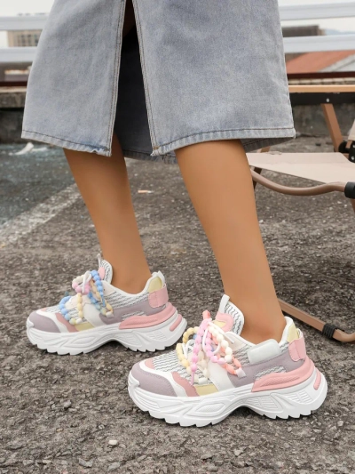 Royalfashion Damen sportliche Sneakers auf dickerer Sohle Loness