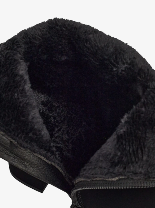 Жіночі ботильйони еко шкіряні на підборах з мереживом Kastrelle