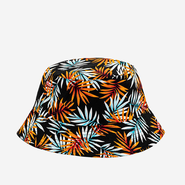 Schwarzer Fischerhut für Damen mit Hawaii-Design - Accessoires