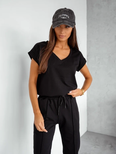 Royalfashion Damen Baumwolle Freizeitset mit kurzen Ärmeln