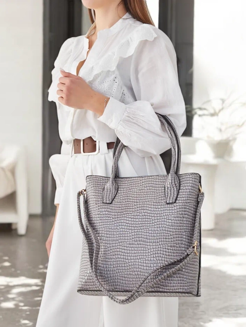 Royalfashion Лакована жіноча сумка з тисненням