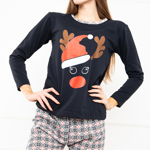 Жіноча піжама з різдвяним принтом