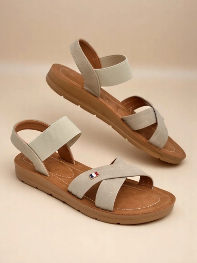 Royalfashion Damensandalen mit elastischem Zerefis