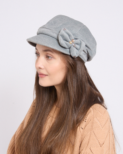 Royalfashion Damen Baskenmütze mit Schleife