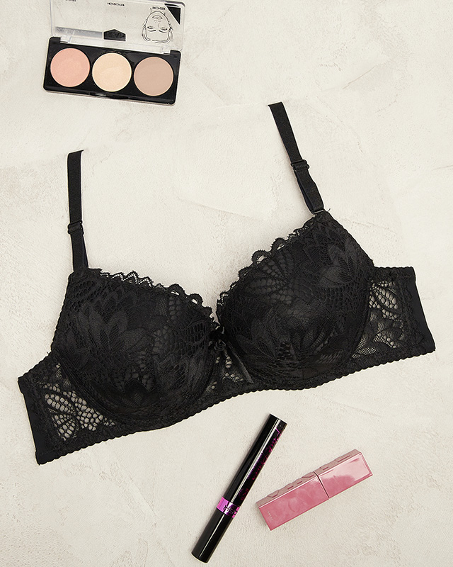 Gepolsterter Damen-BH in Schwarz- Lingerie