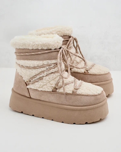 Royalfashion Damen-Schneestiefel zum Schnüren Evonie