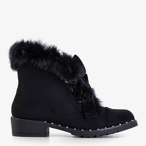 Schwarze Arbeiterinnen mit Fell Minuf - Schuhe