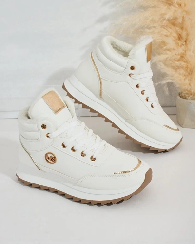 Royalfashion Warmed women's sneakers with fur Casill