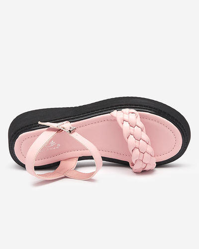 Damensandale auf dickerer Sohle in Pink Usinos- Footwear