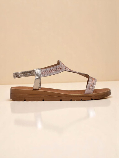 Royalfashion Damensandalen mit dekorativen Riemchen Ava Shine