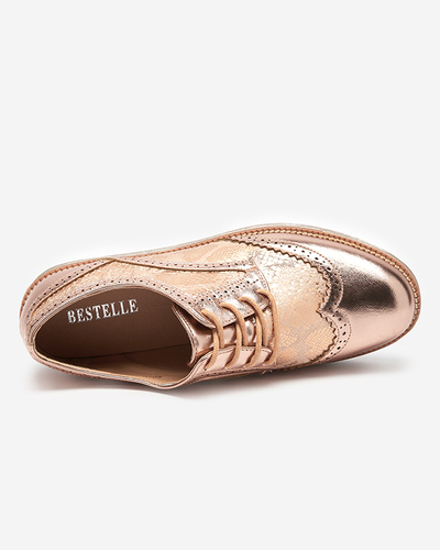 OUTLET Damenschuhe in Rosa und Gold mit Einsätzen aus Schlangenleder Fin - Footwear