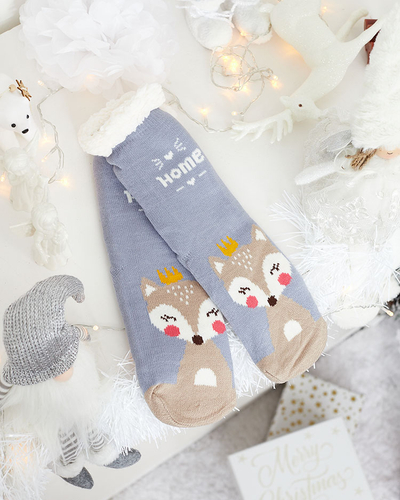 Royalfashion Damen Wintersocken mit Weihnachtsmuster