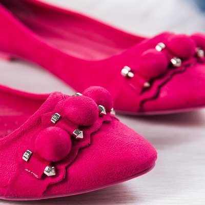 Fuchsia-Ballerinas mit Aya-Verzierungen - Schuhe 1