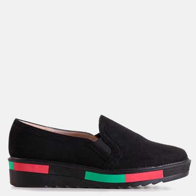 Schwarze Damen-Slipper aus Öko-Wildleder Spesi - Footwear