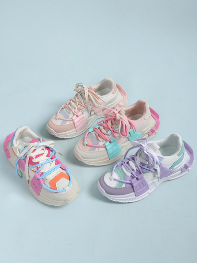 Royalfashion Damen Sport Sneakers mit Gummieinsätzen Bubble